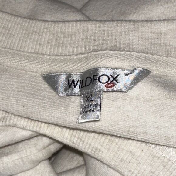 Wildfox Women’s Leopard Lips Tunic Crewneck Sweater Beige Size XL - Picture 4 of 5